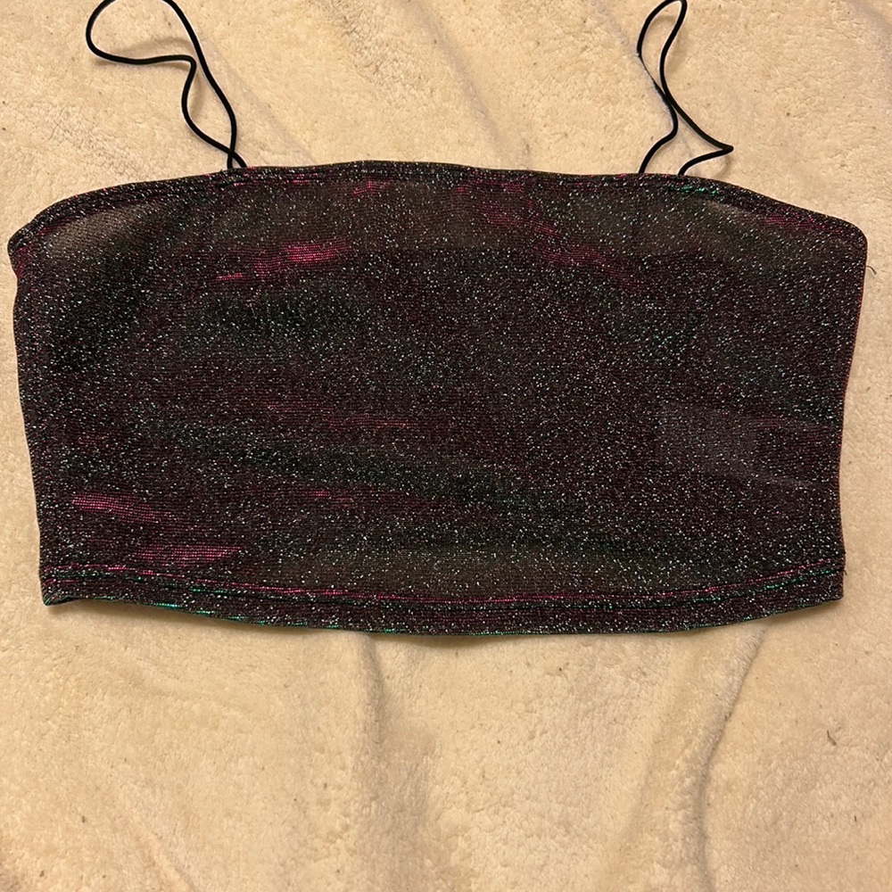 Mini iridescent black top